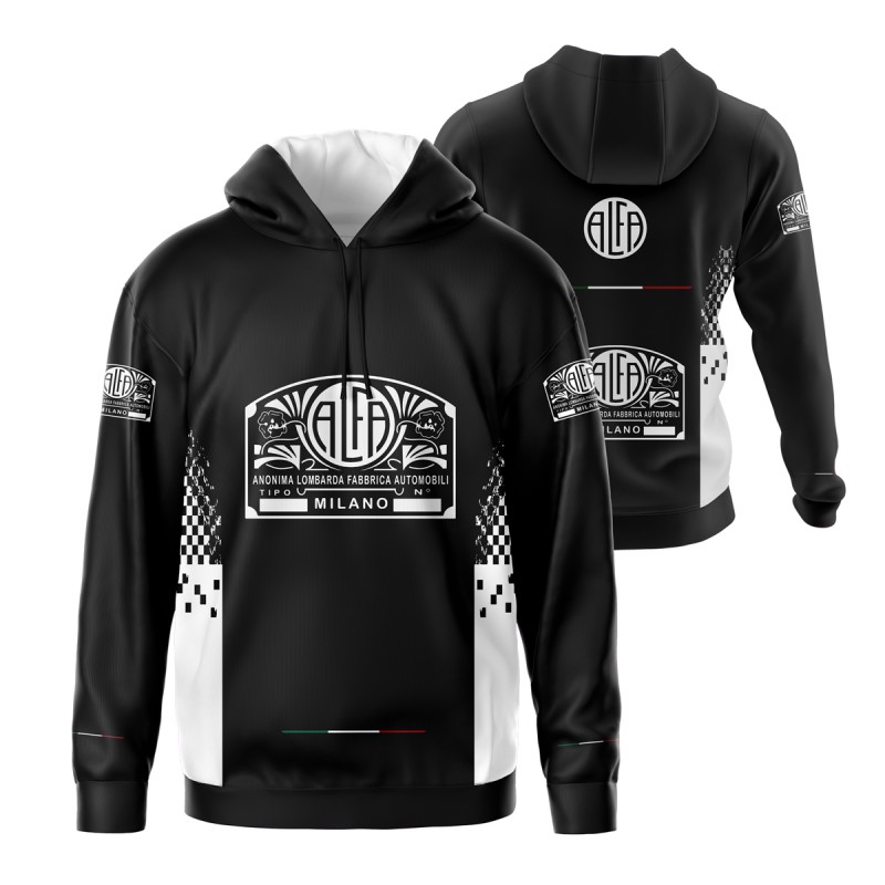 Alfa Romeo Sublimation Long Sleeve Hoodie Sweatshirt Blouse Racing Retro Classic
