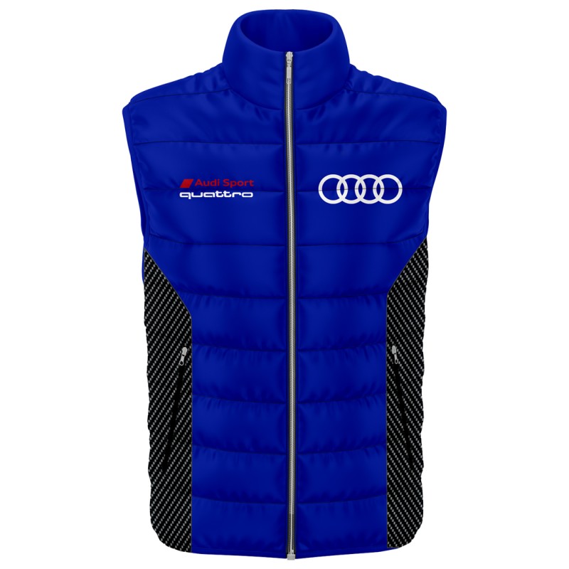Auto Car Blue Gilet, Sleeveless Vest Racing, Motorsport Graphic German Automotive 002