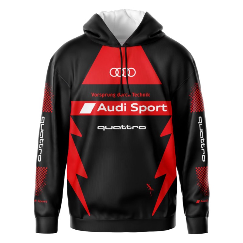 Auto Sport Sublimation Long Sleeve Hoodie Sweatshirt Blouse Racing Quattro German Car 001