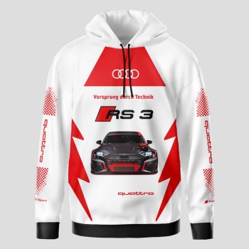 Auto Sport Sublimation Long Sleeve Hoodie Sweatshirt Blouse Racing RS3 German Car 002