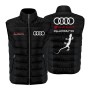 Auto Car Black Gilet, Sleeveless Vest Racing, Motorsport Graphic German Automotive 004