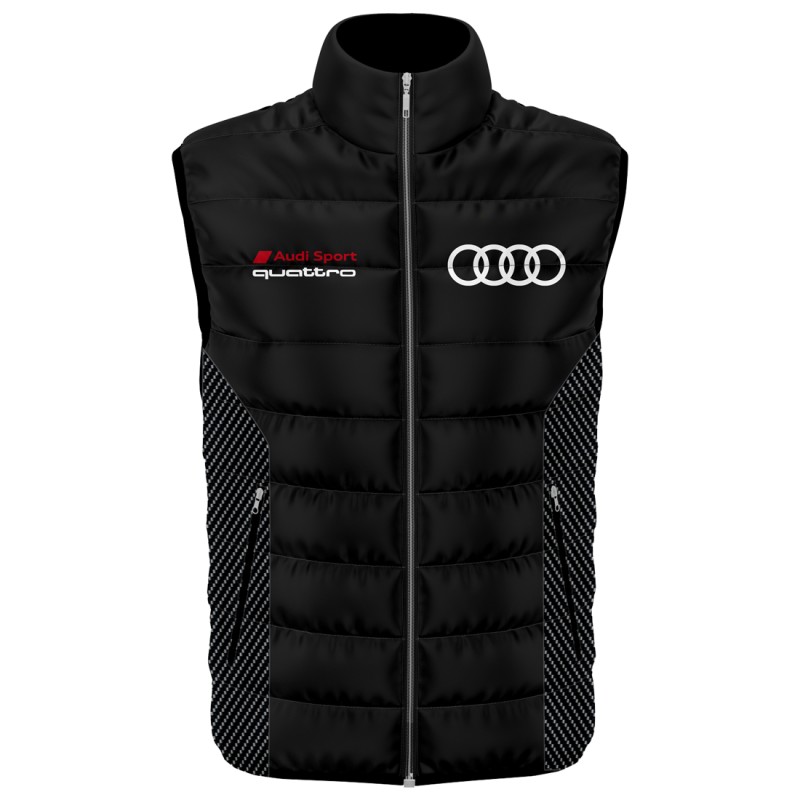 Auto Car Black Gilet, Sleeveless Vest Racing, Motorsport Graphic German Automotive 004