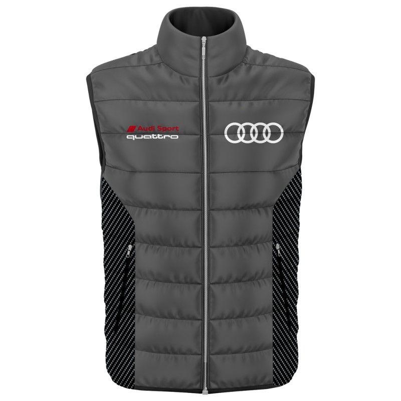 Auto Car Gray Gilet, Sleeveless Vest Racing, Motorsport Graphic German Automotive 005