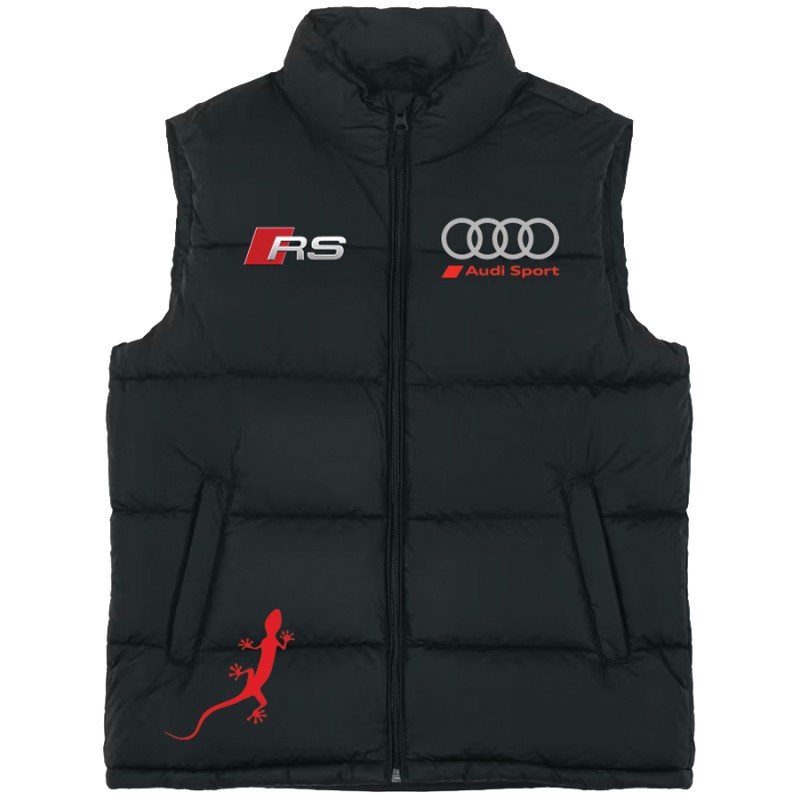 Auto Car Black Gilet, Sleeveless Vest Racing, Motorsport Graphic German Automotive 006