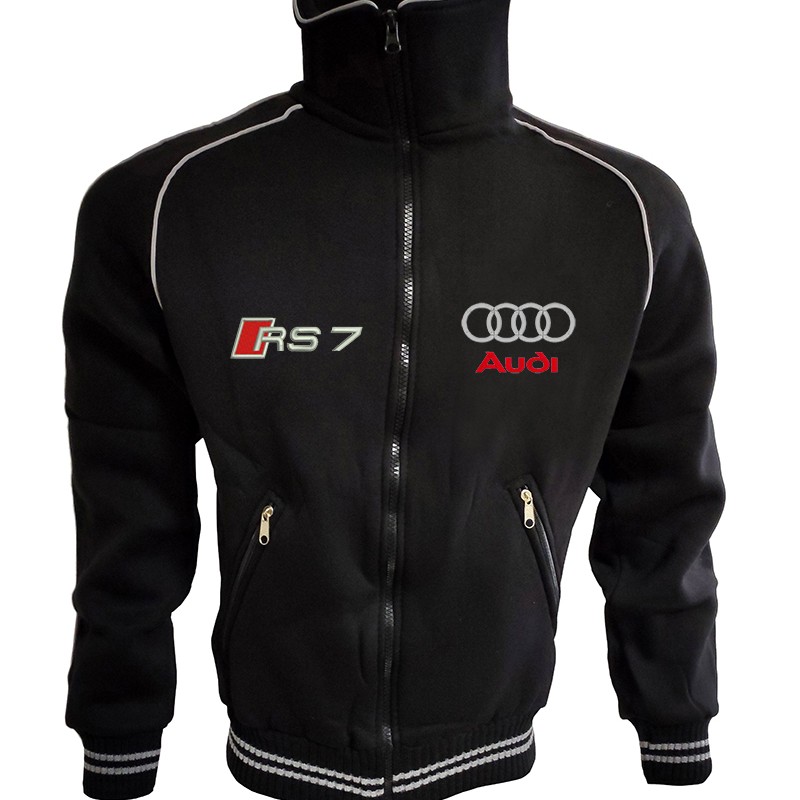 Auto Sport RS7 Quattro Fleece Jacket Embroidered Logos Racing Sweatshirt Fleece Top