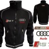 Auto Sport RS7 Quattro Fleece Jacket Embroidered Logos Racing Sweatshirt Fleece Top