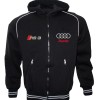 Auto Sport RS3 Fleece Jacket With Hood Embroidered Logos Racing Sweatshirt Fleece Top