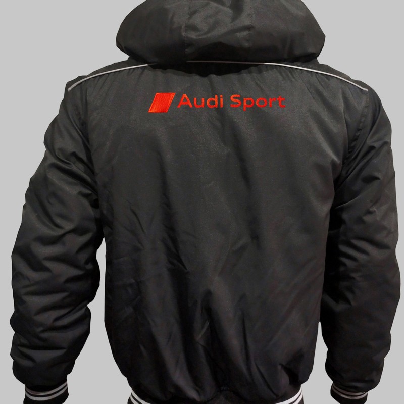 Auto Quattro Car Outer Jacket With Removable Hood Embroidered Logos Racing Driver Apparel