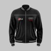 Auto Sport RS Black Car Outer Jacket Bomber Embroidered Logos Racing Driver Apparel