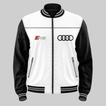 Auto Sport RS Car Outer Jacket Bomber Embroidered Logos Racing Driver Apparel