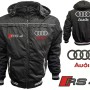 Auto RS4 Car Outer Jacket With Removable Hood Embroidered Logos Racing Driver Apparel