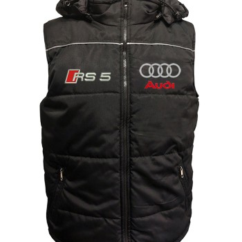 Auto RS5 Car Gilet, Sleeveless Vest With Hood Racing, Motorsport, Embroidered Logos 003