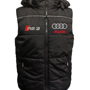 Auto RS3 Car Gilet, Sleeveless Vest With Hood Racing, Motorsport, Embroidered Logos 005
