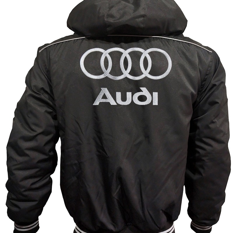 Auto RS7 Car Outer Jacket With Removable Hood Embroidered Logos Racing Driver Apparel