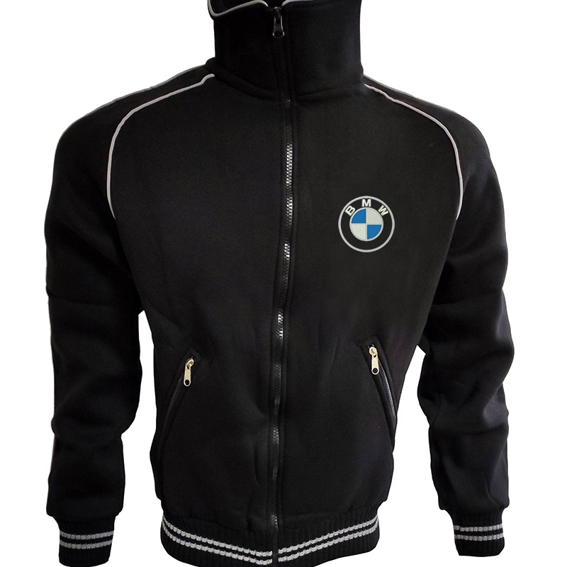 German //M Auto Car Fleece Jacket Embroidered Logos Racing Sweatshirt