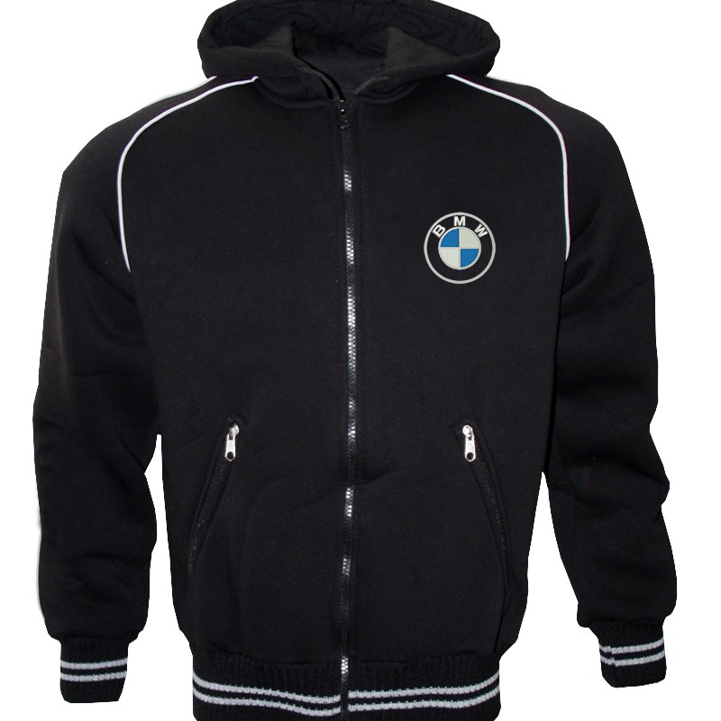 German //Mpower Auto Car Fleece Jacket With Hood Embroidered Logos Racing Sweatshirt