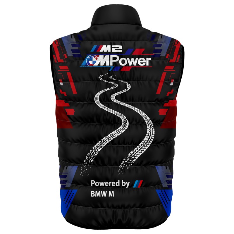 German M2 Auto Car Gilet, Sleeveless Vest Racing, Motorsport Graphic Print Design