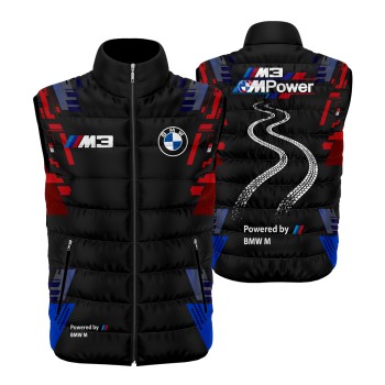 German M3 Auto Car Gilet, Sleeveless Vest Racing, Motorsport Graphic Print Design