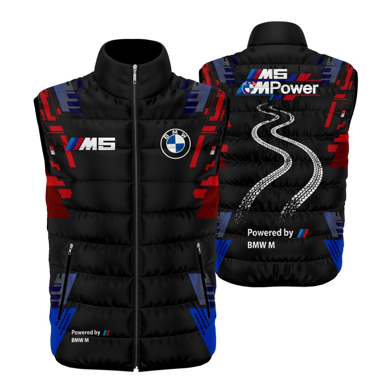 German M5 Auto Car Gilet, Sleeveless Vest Racing, Motorsport Graphic Print Design