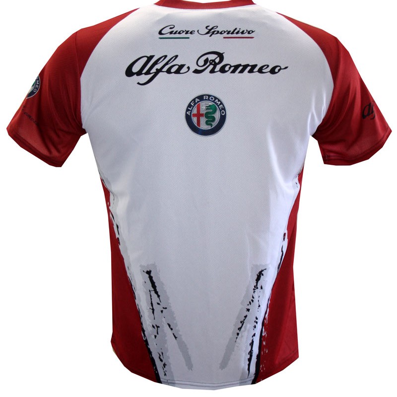 Alfa Romeo Graphic T-shirt White And Red–Italian Car Enthusiast Tee