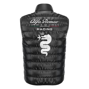 Alfa Romeo Gray Gilet, Sleeveless Vest Racing, Motorsport Graphic Print Design